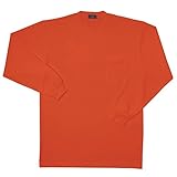 吸汗速乾長袖Tシャツ（ポケ付き） 29．オレンジ 5L