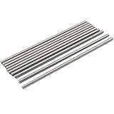 uxcell 旋盤旋削工具 HSSハイス　高速度鋼 ラウンド ロッド シルバートーン 2.9mm x 100mm 10 個