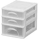 アイリスオーヤマ チェスト 小物 幅20×奥行27.2×高さ22.9cm ホワイト/クリア KCA-521