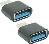 オーディオファン USB変換コネクタ USB2.0 USB-C (オス) - USB-A (メス) OTG ホスト 対応 コンパクト Type-C USB Type-A 変換アダプタ ブラック 2点セット