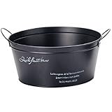 GREENHOUSE ナチュラルブリキポット サークルSS 3198-D-BK ブラック