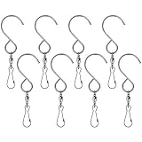 anpro 8パックWind Spinners Hanging Spinning回転フッククリップ吊りフックfor wind spinnersウィンドチャイムクリスタルツイスターとパーティーSuppl