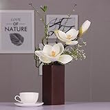 BAGEHUA 中国のマグノリアの花花のリビングルームコーヒーテーブルシミュレーション高全体的な花柄の花の装飾花装飾造花花瓶の花アートに設定