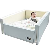 Ggumbi ベビーサークル マット 折りたたみ プレイマット プレイヤード クッション ベビー BumperMat IndieBlue