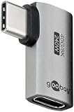 goobay USB-Cアダプター 240W 40Gbit延長 90°水平USB4(オス-メス) / USB4.0アダプター 8K @ 60Hz、下位互換USB3.1、USB2.0/74441。