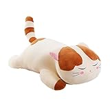 ins Lovely Cartoon Cute Cat Stuffed Animals 3d Pom Plush LumbarソフトBig Hugging図Bolsterベッドクッション保育園ホームオ