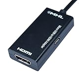 Lovoski プラスチック製　MHL マイクロ USB　→ HDMI HD テレビ アダプタ ケーブル　サムスン　ギャラクシー　S2 I9100 i9108用