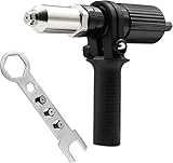 YWHWXB リベッター工具 リベットガン ナットガン ナットリベッター 電動リベットナット リベット 工具 ハンドリベッター 六角レンチ付き 8mm軸 2.4mm/3.2mm/4.0mm/4.8mm