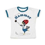 Mademoiselle papillon バードちゃん ハンマー投げ ベビー 半袖Tシャツ 【ホワイト:90】