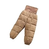 Hzjundasi 冬 新生児の赤ん坊の女の子のボーイ ダウンパンツ 暖かい ハイウエスト パンツ 子供の パンツ 0-24ヶ月