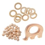 Lovoski 木製　DIY工芸　象形状　ティースリング　おしゃぶり　ビーズ　赤ちゃんおもちゃ　形状認識