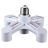 ILS - 5 in 1 E27 to E27 Base Socket Splitter LED Light Lamp Bulb Adapter Holder