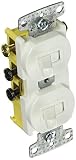 Hubbell Wiring Systems RC103W tradeSELECT Single Pole Three Way Combination Toggle Switch with Self-