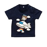 BabyChips ちいさなパイロット(名入れ半袖ベビーTシャツ) 160 ネイビー