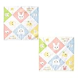 [ミキハウス] MIKIHOUSE 【ミキハウス(ベビー)】 どうぶつ柄 ガーゼハンカチ２枚セット 46-8186-364 マルチ