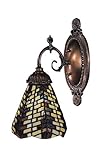 Elk 071-Tb-20 Basket Weave Mix-N-Match 1-Light Sconce, 10-Inch, Tiffany Bronze [並行輸入品]