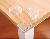 ハート型 コーナークッション コーナーガード クリア 透明 8個セット 粘着力が抜群 両面テープ付き テーブルや戸棚などの家具のエッジを保護