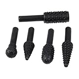 5本入り ロータリーファイル 木工用 木彫り ファイル回転 研磨 木工ツール　ラウンド　シャンク