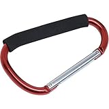 E-Value アルミ製 ハンガーカラビナLL レッド スポンジグリップ付 レッド