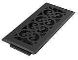 Decor Grates st212 – 8 st212 – 8スクロール床登録、テクスチャブラック、2インチ× 12インチ、8パック 4x10 Inch 1