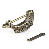 古錠前 アンティーク調　錠前 　魚型　長5.8cm 　ロックレバー3.2cm 　鍵付き