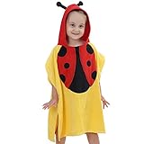 YideaHome子供 ベビー アニマル バスタオル バスローブ ビーチタオル フード ポンチョマント パイル おくるみ 動物 お顔 と 耳 付き タオル地 出産祝い プレゼント