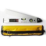 225度デジタル分度器マルチアングルルーラー角度レベル計ゲージアルミニウム合金電子傾斜計レベル（色：シルバー）