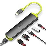 Ominbar USB Cハブ 7イン1 USB C - USBハブマルチポート 4K HDMI、VGA、SD/TFカードリーダー、USB-A 3.0 5Gbps2個、100W PD充電ポート、USB Type Cドッキングステーション、ノートパソコン、MacBook Pro/Airなど用