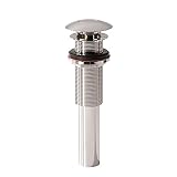 Decolav 9298-PN Push Button Closing Umbrella Drain without Overflow, Polished Nickel [並行輸入品]