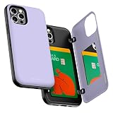 Goospery iPhone 12, iPhone 12 Pro (6.1 inches) ケース 背面 カード 収納 マグネット式 バンパー カバー (パープル) IP12P-MDB-PPL
