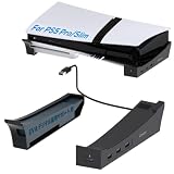 【ipega新登場PS5 Pro対応】PS5 Pro/PS5 Slim横置きスタンド PS5 Pro/PS5 Slim用収納アクセサリー ４つのUSBポート付き 横置きHUBスタンド 放熱改善 転倒防止 地震対策 傷付き防止 新型PS5スタンド PS5 Pro/PS5 Slim 通常版/デジタル版両対応 取付簡単 高安定 PS5 Pro/Slim周辺機器(黒)
