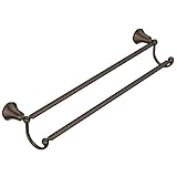 Moen YB5222ORB Wynford Double Towel Bar, 24", Oil Rubbed Bronze [並行輸入品]