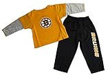 Boston Bruins幼児用サイズ3t NHL Authentic 2ピースパフォーマンスゴールドシャツ&ブラックパンツセット – キッズ