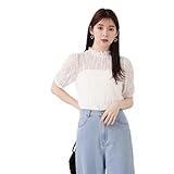 [プロポーションボディドレッシング] ちびスタンドレースカットソー レディース ホワイト