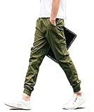 (ケーエスハッピー)ＫｓＨａｐｐ－ｙ メンズ ジョガーパンツ 小さめ サイズ スキニー ストレッチ テーパード (XXL, グリーン)