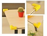 [Nya] コーナークッション 柱 や テーブル など 家具 の角を 保護 して 赤ちゃん や ご年配 の方の ケガ防止 素敵なコーナーガード 8点セット(L型) (イエロー)