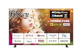 【設置込み】BLUEWIDE 65V型 4K HDR Google TV 液晶 テレビ チューナーレス スマートテレビ Dolby Atmos Bluetooth5.0 Wi-Fi ネット動画対応 VESA 壁掛け 65インチ 65型