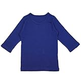 ガールズ|ボーイズ|ベビー[BASIC STYLE UNDERWEAR]男女兼用|ベビーフライス肌着|綿100％|無地|肌着シャツ|長袖シャツ|9分丈 80cm ブルー