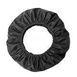 Domybestベビーカー用 車輪カバー タイヤカバー 汚れ防止 防塵用　室内　ブラック　1個　2サイズ選べる (L)