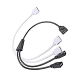 ILS - 4 Pin 1 to 2 Flexible LED Connector Cable Splitter For RGB Strip Light