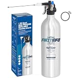 良匠 FIRSTINFO TOOLS 高圧用詰替式スプレー缶 1000mL アルミ製 逆さ使用可 充填式 引金式 缶スプレー リフィーラー 2wayノズル付き