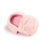 Toubaby 幼児の赤ちゃん秋冬タッセルファーストシューズ乳児靴 ろく色 (11CM, ピンク)