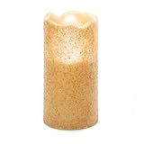 Darice Textured Primitive Candle with Timer, Cream [並行輸入品]