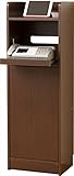 FAX ネット周辺機器 ルーター収納 収納キャビネット 40cm幅 ブラウン 配線をまとめてスッキリ 使う時引出せるFAX・プリンタ用スライド式テーブル