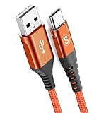 USB Type C ケーブル【3M/1本セット,急速充電】Sweguard タイプc ケーブル USB C iPhone 17 16/iPhone15 充電器 Type-c アイフォン15/いphone15 pro Max,iPad Pro,Samsung Galaxy S26/S25/S24/S23,Sony,Xiaomi,Huawei,Pixel,type-c機器と互換性があり-オレンジ