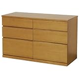 ライフスタイリングショップ チェスト 木製 幅120cm タモ材 引出 3段 ライトブラウン LS-335LB