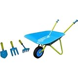 Enjoy Fun at the Backyard With G & F 10041 JustForKids Kidsホイールバレルとガーデンツールセット、ブルー、デザインの3 + Years Old