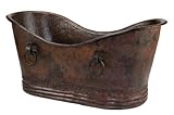 プレミア銅製品72で。打ち出し銅ダブルSlipper Bathtub with Rings