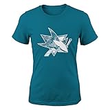 NHL GirlsフラクタルShimmerロゴ半袖Tee ホワイト