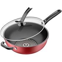 ノンスティック中華鍋 大きめ*6 ノンスティック中華鍋 キッチン調理器具 火傷防止 木製ハンドル